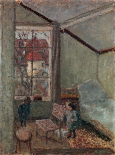 Atelierinterieur met Twee Kinderen door Pierre Bonnard