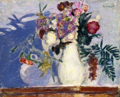 Vaas met bloemen door Pierre Bonnard