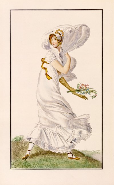 Chiffon Promenade Jurk, 1812 door Pierre de La Mesangere