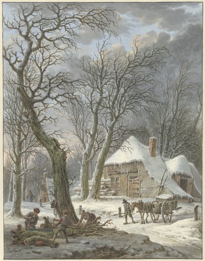 Winterlandschap door Pieter Pietersz. Barbiers