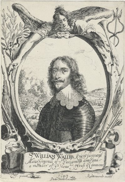 Portret van Sir William Waller door Pieter Rottermondt