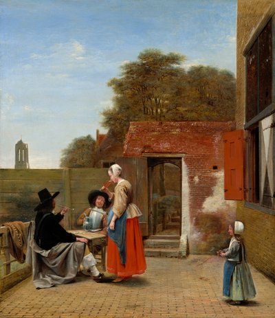 Een Nederlandse Binnenplaats door Pieter de Hooch