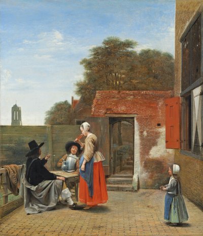 Een Nederlandse binnenplaats, ca. 1658-60 door Pieter de Hooch