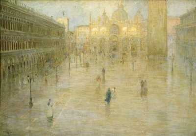 Het Piazza San Marco Venetië door Pietro Fragiacomo