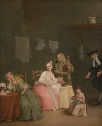 De brief door Pietro Longhi