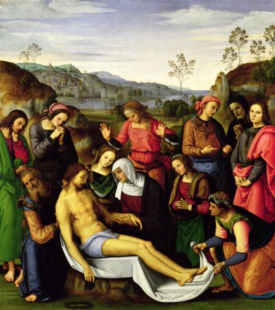 De klaagzang van Christus, 1495 door Pietro Perugino