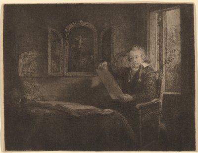 Abraham Francen door Rembrandt van Rijn