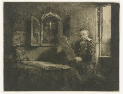 Abraham Francen, apotheker door Rembrandt van Rijn