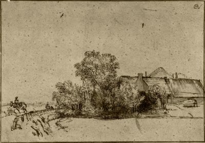 Boerderij in Amsteldijk door Rembrandt van Rijn