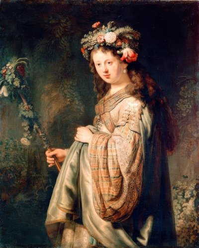 Flora door Rembrandt van Rijn