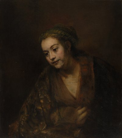 Hendrickje Stoffels 1626-1663, midden jaren 1650 door Rembrandt van Rijn