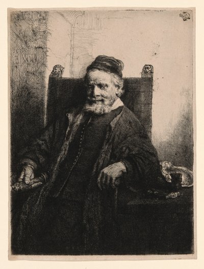 Jan Lutma, goudsmid door Rembrandt van Rijn