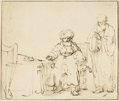 Nathan vermaant David, c.1652-53 door Rembrandt van Rijn