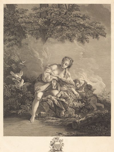 Venus en de liefdes door René Gaillard after François Boucher