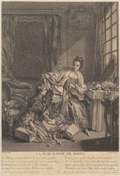 Modehandelaar, 1746-55 door Rene Gaillard