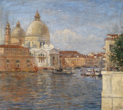 Aan het Canal Grande Venetië door Richard Lipps