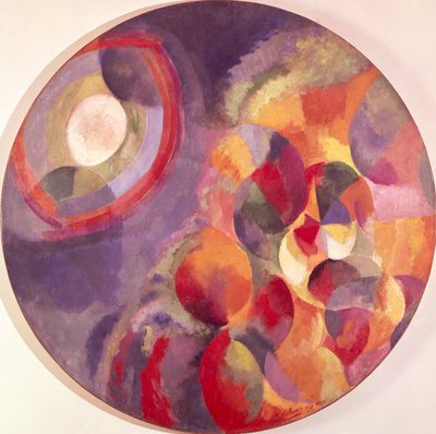 Simultane contrasten, zon en maan door Robert Delaunay