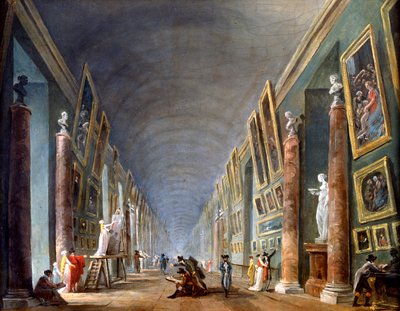 De Grote Galerij, Louvre, Parijs, 1801-1805 door Robert Hubert