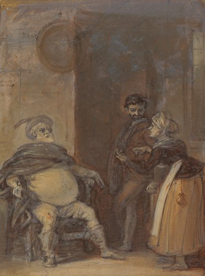 Falstaff met Mevrouw Quickly en Bardolph door Robert Smirke