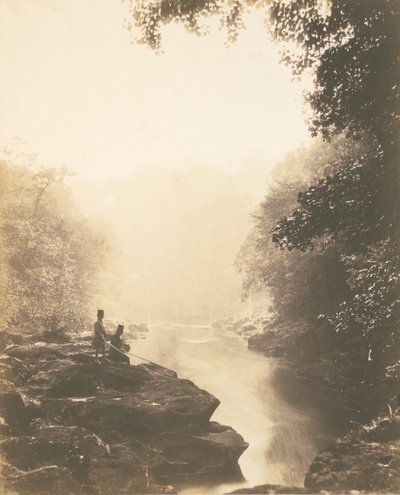 Wharfe en Pool, onder de Strid, 1854 door Roger Fenton