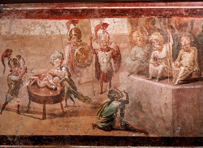 Het oordeel van Salomo (fresco) door Roman