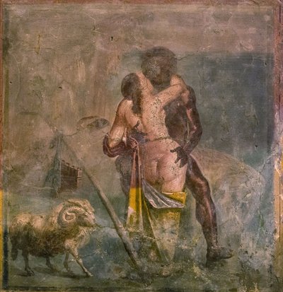 Galatea en Polyphemus door Roman Pompeian wall painting.