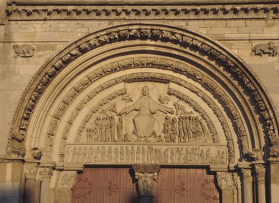 Tympanon van de kathedraal van Vézelay (Yonne 89) door Romanesque