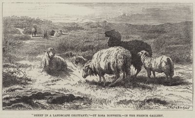 Schapen in een landschap, Bretagne door Rosa Bonheur