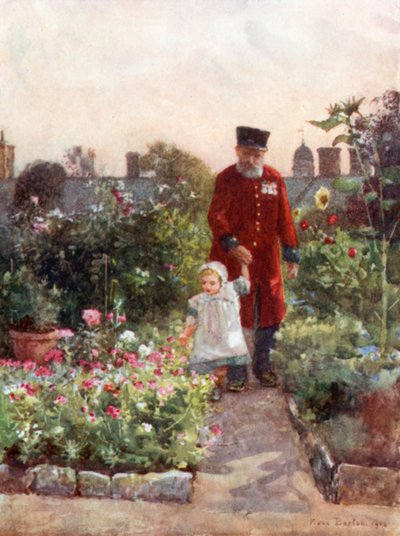 De tuin van de gepensioneerden, Royal Hospital, Chelsea door Rose Maynard Barton