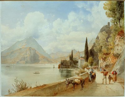 Varenna (Lombardije, Italië) door Rudolf von Alt