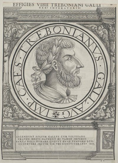 Romeinse keizer Trebonianus Gallus door Rudolph Wyssenbach