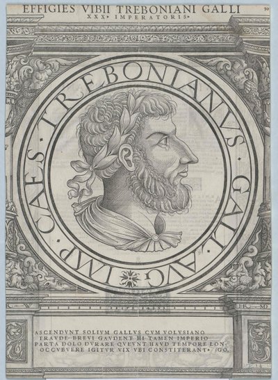 Romeinse keizer Trebonianus Gallus door Rudolph Wyssenbach