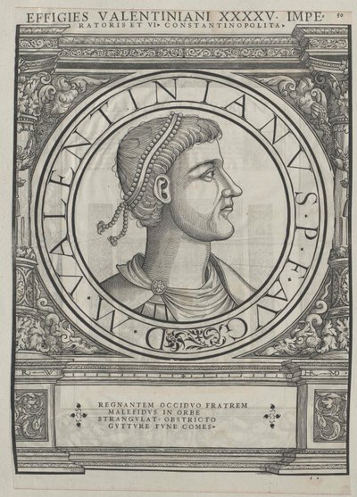 Romeinse keizer Valentinianus II door Rudolph Wyssenbach