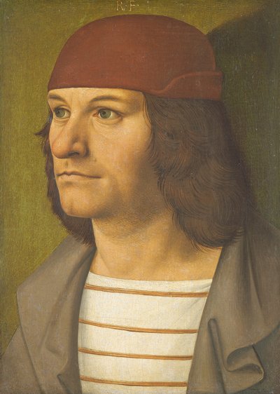 Portret van de schilder Jobst Seyfrid door Rueland Frueauf d. Ä.