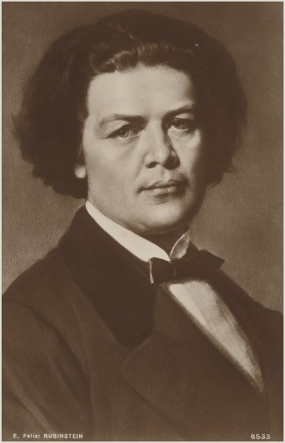 Portret van Anton Rubinstein door Russian School