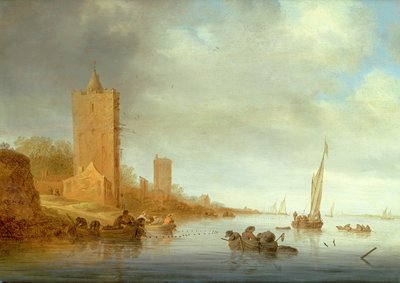 Onbekend beeld door Salomon van Ruisdael or Ruysdael