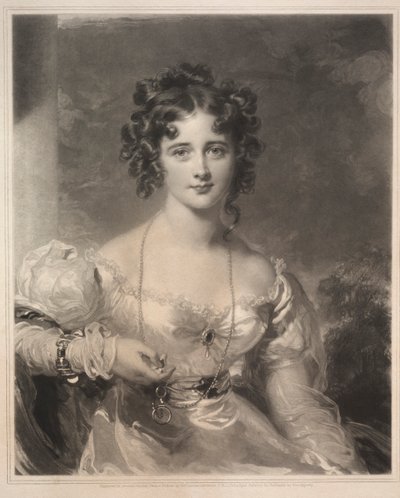 Miss Rosamond Croker, 1828 door Samuel Cousins