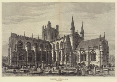 Kathedraal van Chester (gravure) door Samuel Read