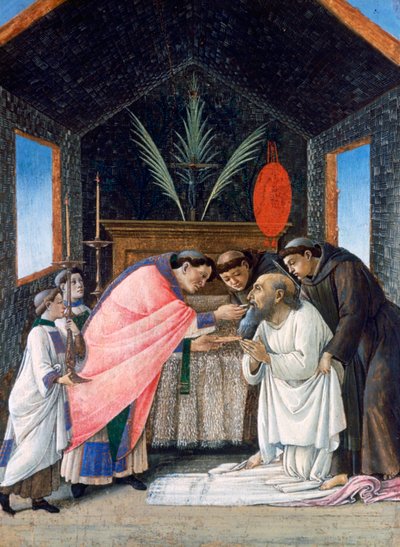 De Laatste Communie van St. Hiëronymus, ca. 1495 door Sandro Botticelli