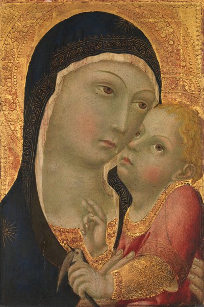 Madonna en kind door Sano di Pietro