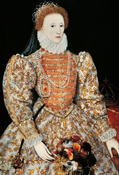 Koningin Elizabeth I, ca. 1575 door School Netherlandish