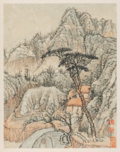 Herinneringen aan de Qinhuai-rivier, 1642-1707 door Shitao