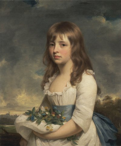 Portret van een meisje door Sir William Beechey