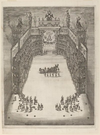 Luchtfoto van Theater, 1652 door Stefano della Bella