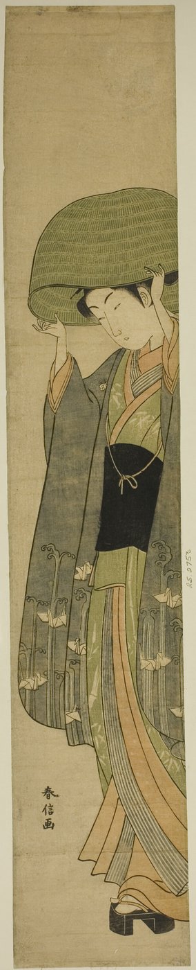 De mandhoed door Suzuki Harunobu