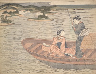 De veerboot door Suzuki Harunobu