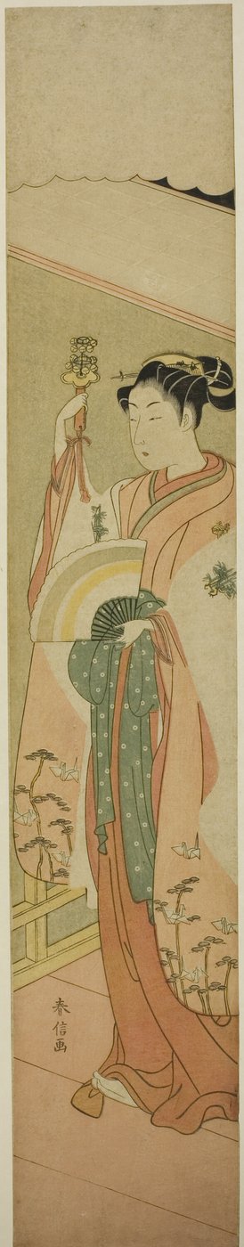 De Kagura-dans door Suzuki Harunobu