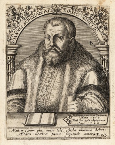 Johann Schneidewein door Theodore de Bry