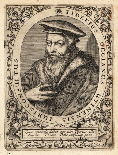 Tiberio Deciani, Italiaanse jurist door Theodore de Bry