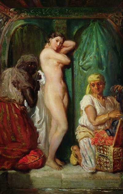 Het bad in de harem, 1849 door Théodore Chassériau